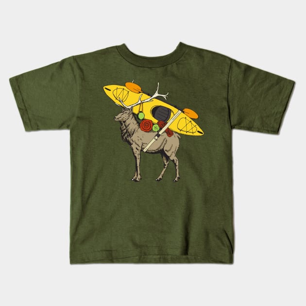 You Had to Bring the Kayak Kids T-Shirt by Slothfox